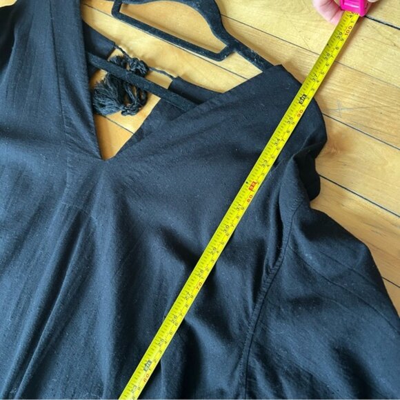 Arket Sz M Neps Black Cotton Relaxed Tunic Dress - Picture 11 of 13